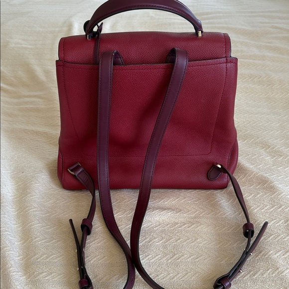 NWOT Kate Spade Burgundy Leather Backpack bag purse like new main image 5